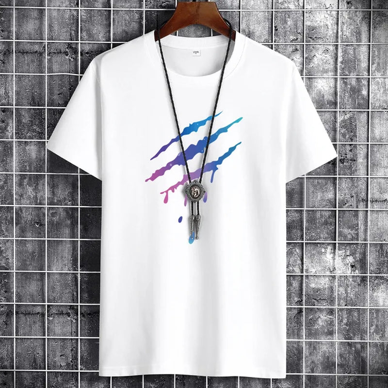 Summer Men'S Tee Shirts Casual Men Cotton T-Shirt 2023 Fashion New Tshirt S-6XL Oversize Short Sleeve Man Loose Tops