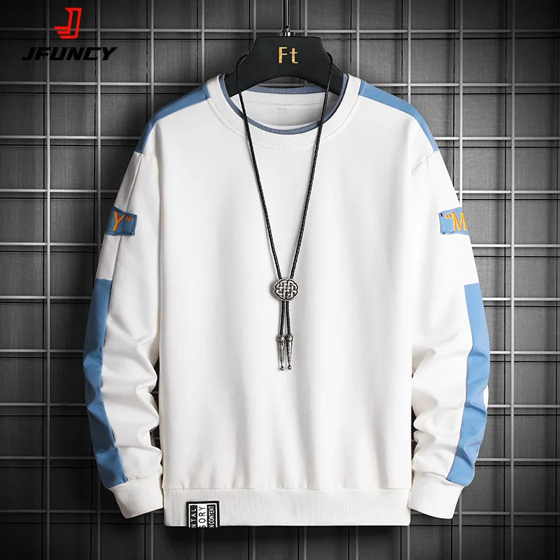 Oversized Men'S Hoodies O-Neck Long Sleeve Sweatshirts Fashion Autumn Spring Man Pullover Tops Male Streetwear Clothing